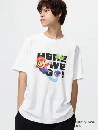 Unisex Super Mario Galaxy Movie UT grafisk T-shirtar