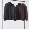 Unisex-sweatshirt med borstad insida och halv dragkedja
