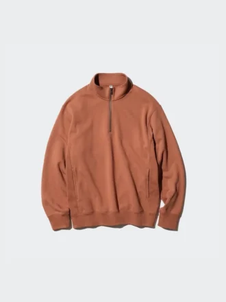 Unisex-Sweatshirt med halv dragkedja