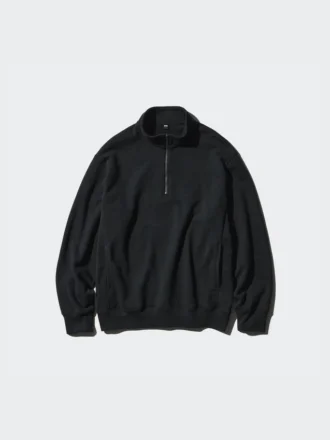 Unisex-Sweatshirt med halv dragkedja