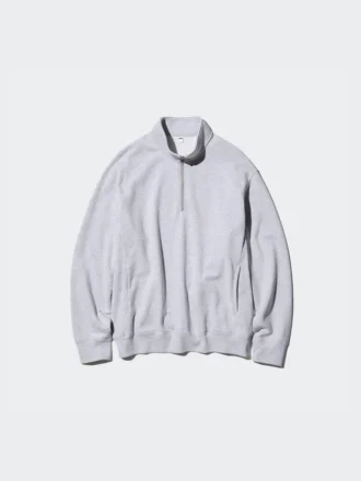 Unisex-Sweatshirt med halv dragkedja