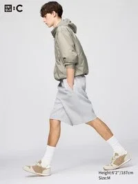 Unisex-sweatshorts med vid passform