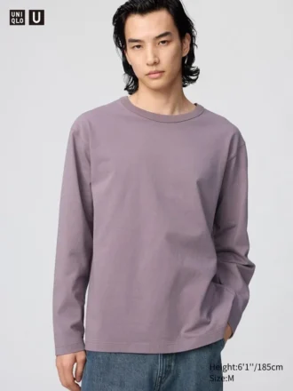 Unisex-T-shirt i tvättad bomull | Långärmat