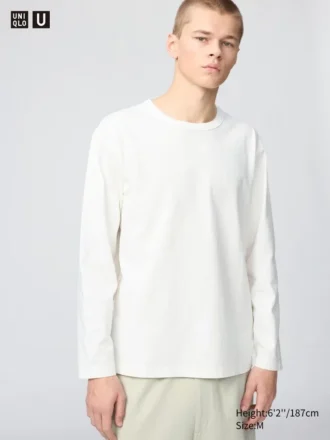 Unisex-T-shirt i tvättad bomull | Långärmat