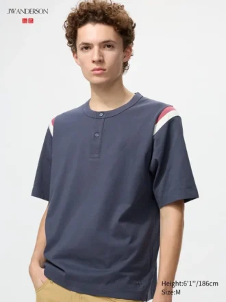 Unisex-t-shirtar med henleykrage