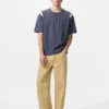 Unisex-t-shirtar med henleykrage