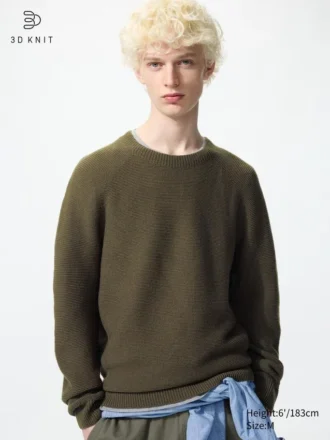 Unisex tvättbar 3D Knit-tröja