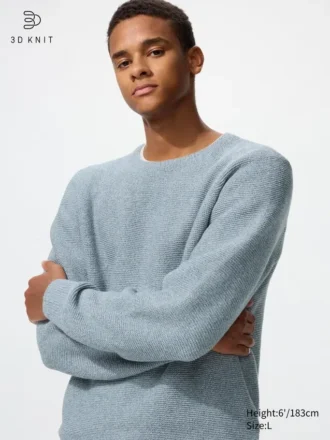 Unisex tvättbar 3D Knit-tröja