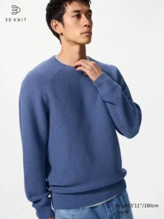 Unisex tvättbar 3D Knit-tröja