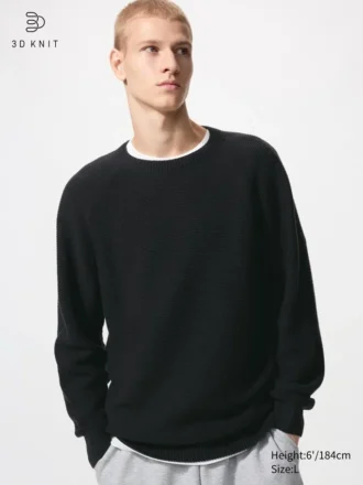 Unisex tvättbar 3D Knit-tröja