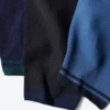 Tvättbar 3D Knit-stickad polotröja för herr | Långärmat