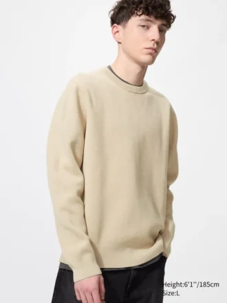 Unisex tvättbar Milano-tröja med ribbade detaljer