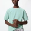 Unisex tvättbar T-shirt i ribbad Milano-stickning Unisex tvättbar T-shirt i ribbad Milano-stickning