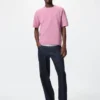 Unisex tvättbar T-shirt i ribbad Milano-stickning Unisex tvättbar T-shirt i ribbad Milano-stickning