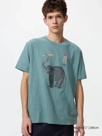 Unisex Ukiyo-E Animals UT grafisk T-shirt