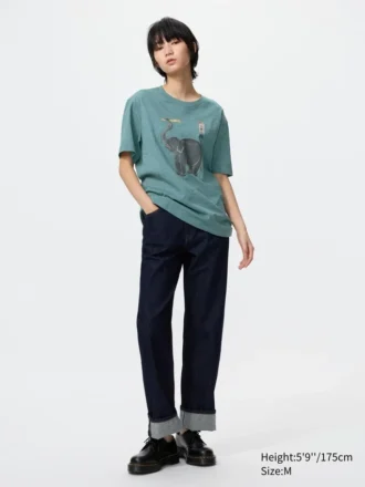 Unisex Ukiyo-E Animals UT grafisk T-shirt