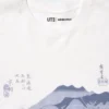 Unisex Ukiyo-E Blue Ut grafisk T-shirt