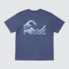 Unisex Ukiyo-E Blue Ut grafisk T-shirt