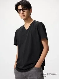 V-ringad T-shirt i Supima® Cotton för herr