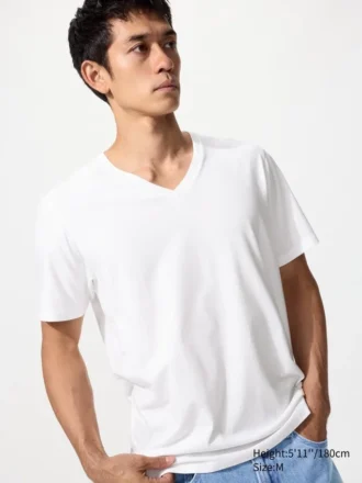V-ringad T-shirt i Supima® Cotton för herr