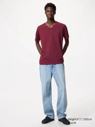 V-ringad T-shirt i Supima® Cotton för herr