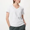 V-ringade T-shirtar i slubbomull för dam V-ringade T-shirtar i slubbomull för dam
