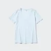 V-ringade T-shirtar i slubbomull för dam V-ringade T-shirtar i slubbomull för dam