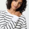 Waffel-T-shirtar för dam | Randig Waffel-T-shirtar för dam | Randig